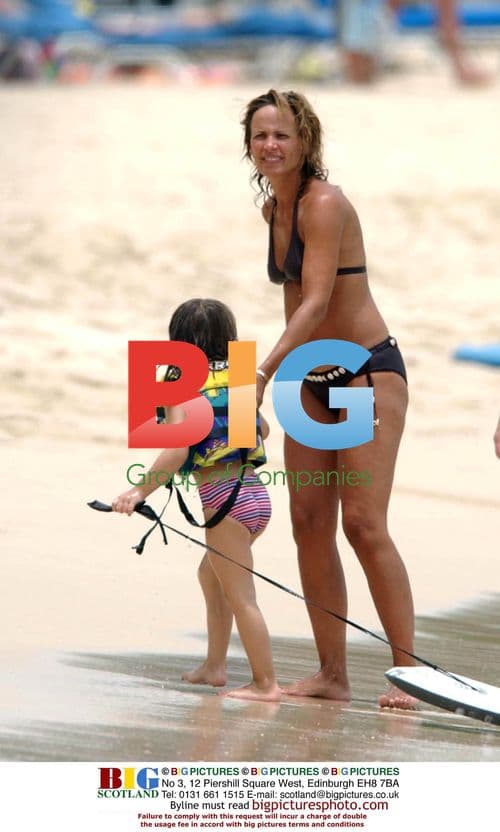 TV Presenter Carol Smillie and Kids on Caribbean Holiday