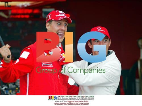 Schumacher and Dettori at British GP