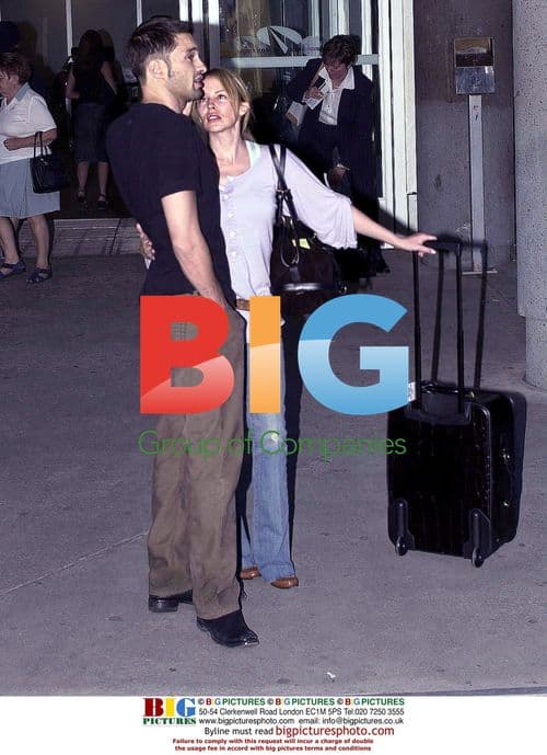 Kylie Minogue and Olivier Martinez at Montreal Airport