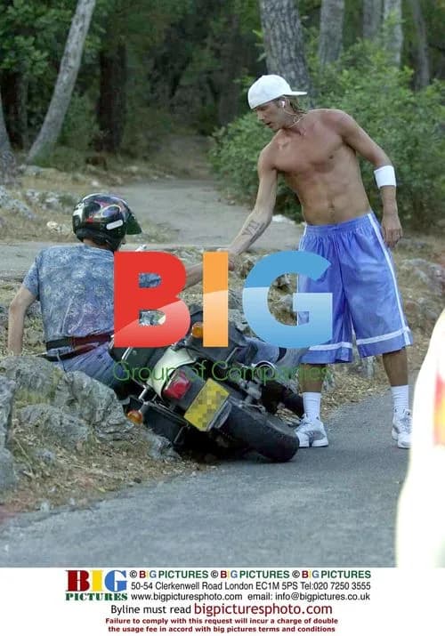 David Beckham Knocks Over Motorcyclist in France