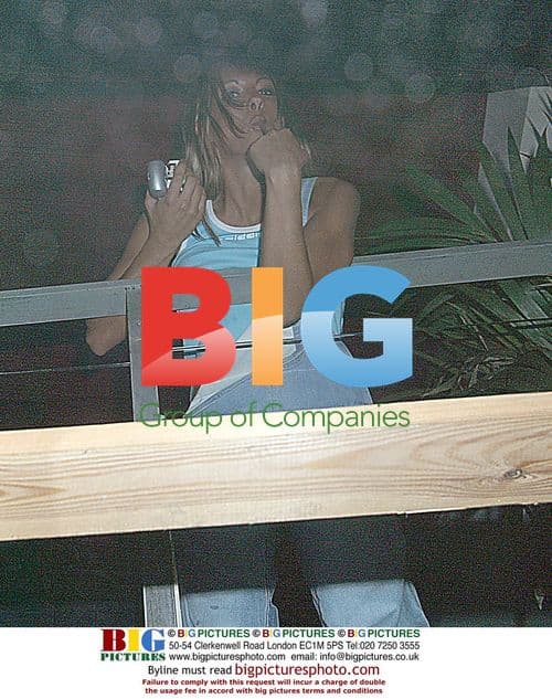 Jodie Marsh gives the finger at Propaganda club