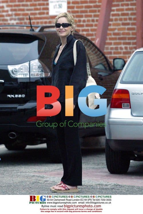 Sharon Stone Shopping in Beverly Hills