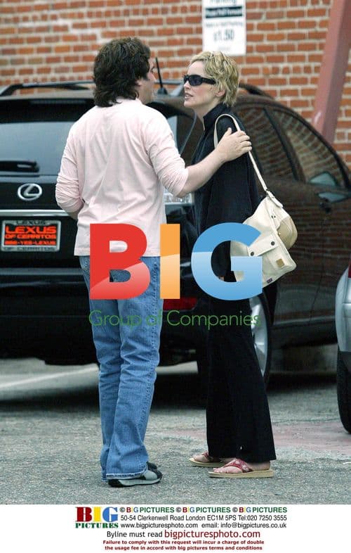 Sharon Stone Shopping in Beverly Hills