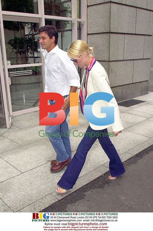 Denise Van Outen and Richard Traviss Arrive at The Ivy