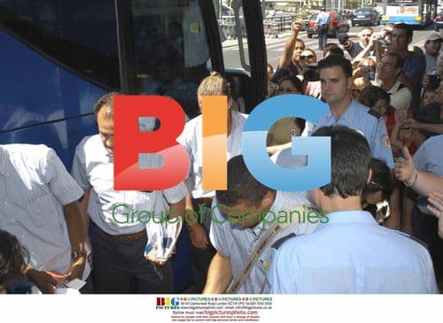 David Beckham arrives at Barajas Airport in Madrid