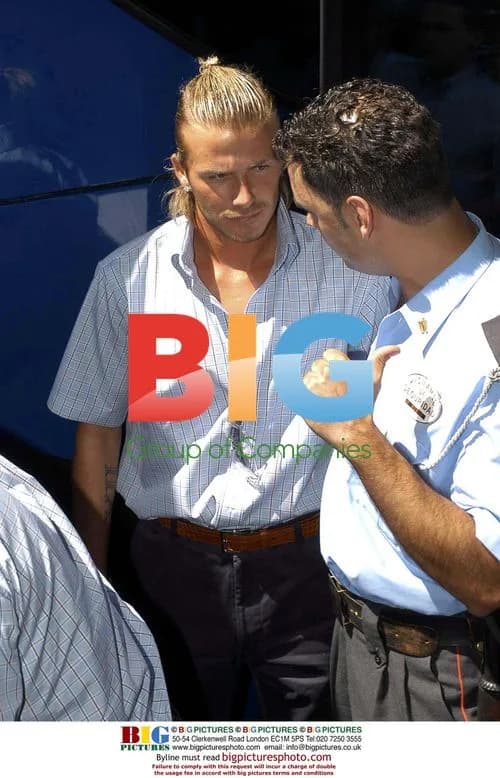 David Beckham Arrives at Barajas Airport Before Asia Trip
