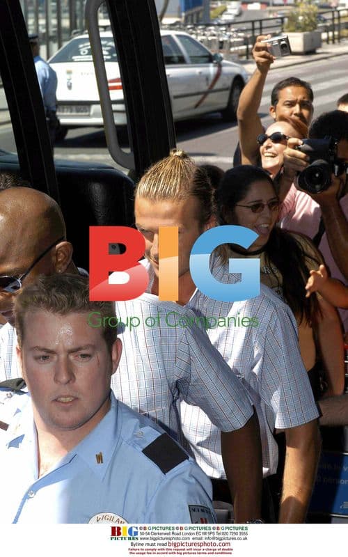 David Beckham Arrives at Barajas Airport