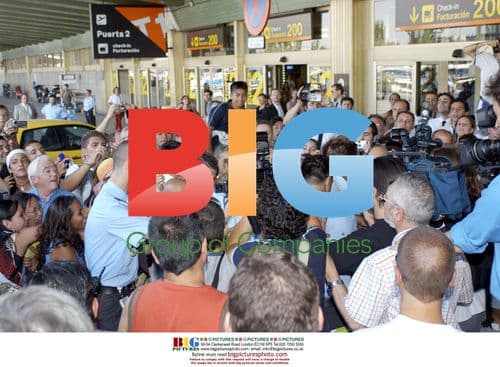 David Beckham Arrives at Barajas Airport, Madrid