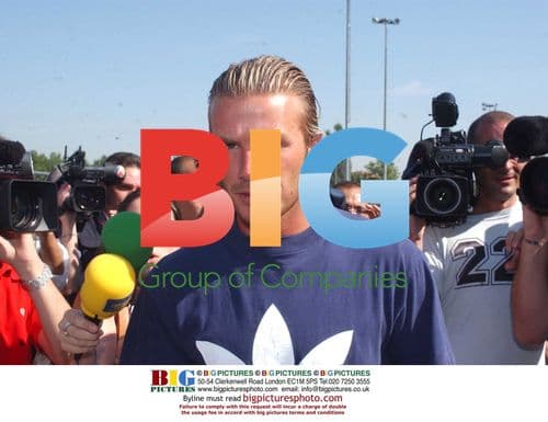 David Beckham Arrives at Madrid Airport