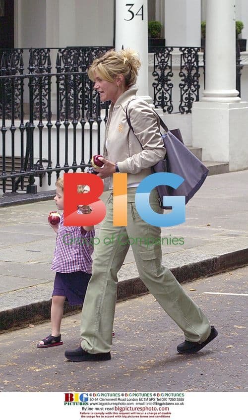 Anthea Turner and family out in London