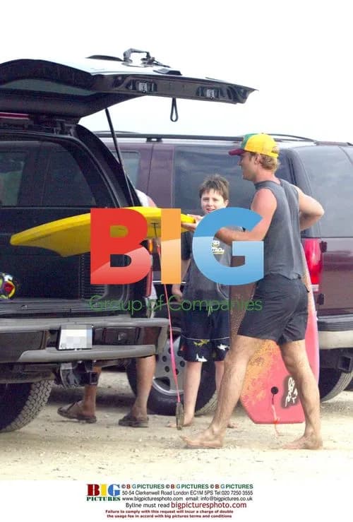 Jude Law surfs with son at Malibu