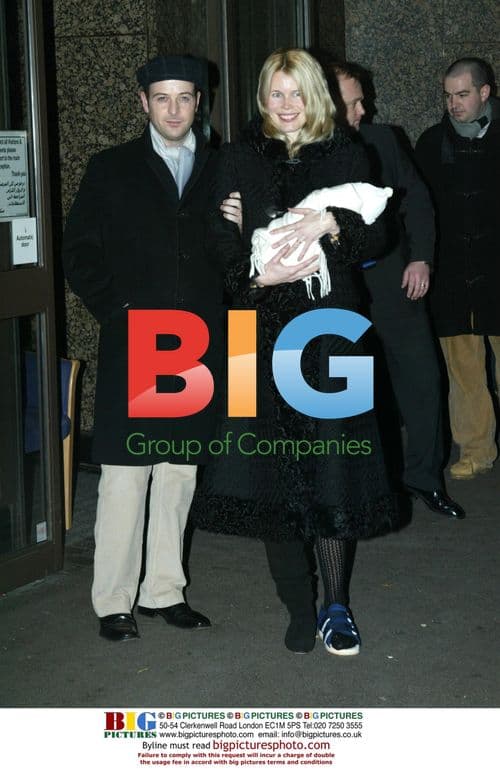 Claudia Schiffer and Family Leave Hospital