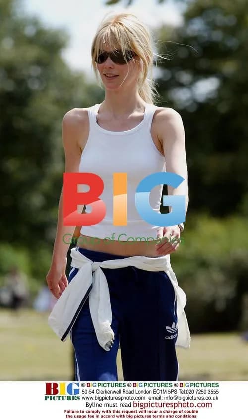 Claudia Schiffer walks in London's Hyde Park