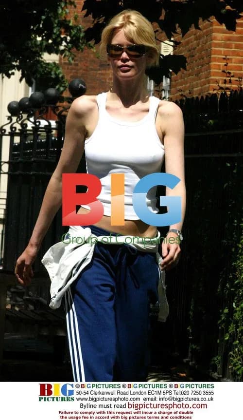 Claudia Schiffer Walks Through Hyde Park
