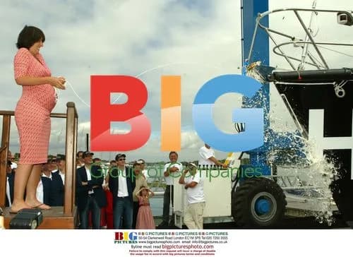 Davina McCall launches 'Hugo Boss' yacht in Hampshire