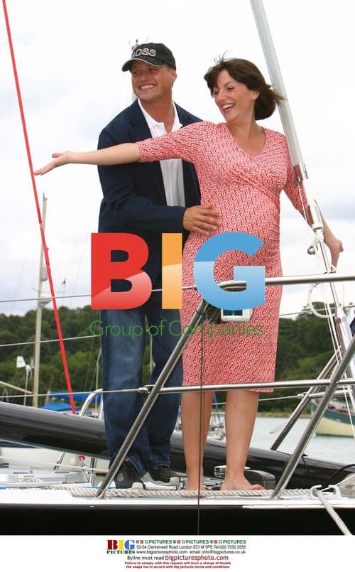 Davina McCall launches 'Hugo Boss' yacht in Hamble