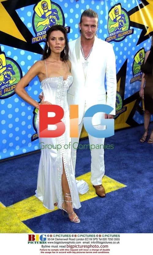 Victoria and David Beckham at 2003 MTV Movie Awards