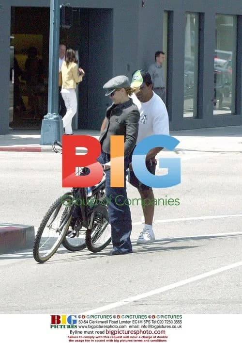 Madonna riding bike in Beverly Hills