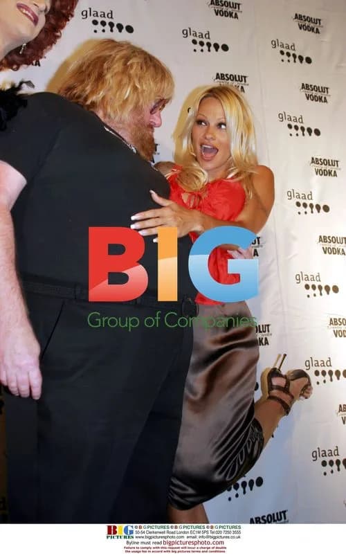Pamela Anderson and Bruce Vilanch at GLAAD Media Awards