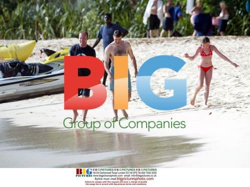 Alan Shearer relaxing on Caribbean beach