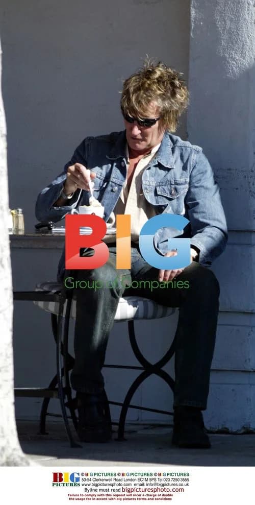 Rod Stewart shops at LA flea market