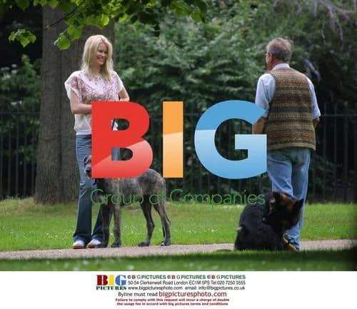 Claudia Schiffer Spends Afternoon With Dog in London Park