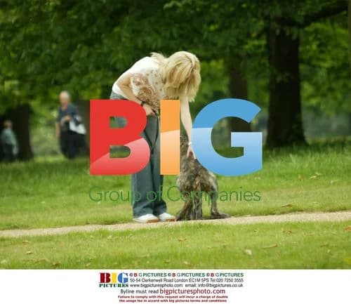 Claudia Schiffer Out With Dog in London Park