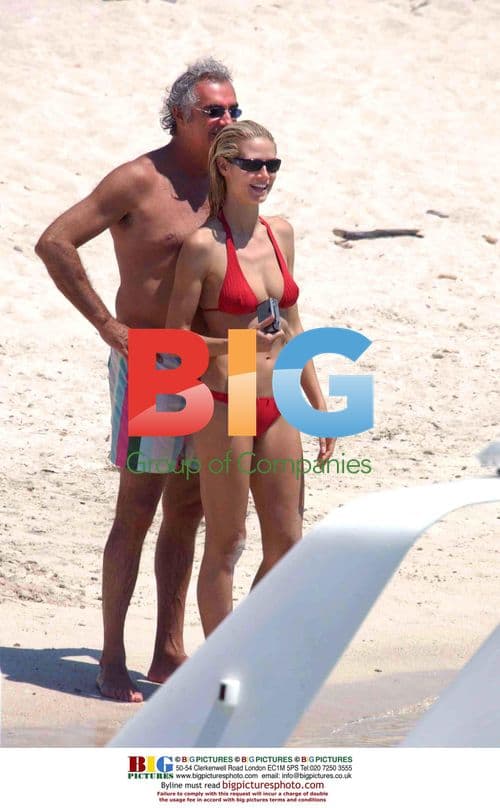 Heidi Klum and Flavio Briatore on Sardinian Beach