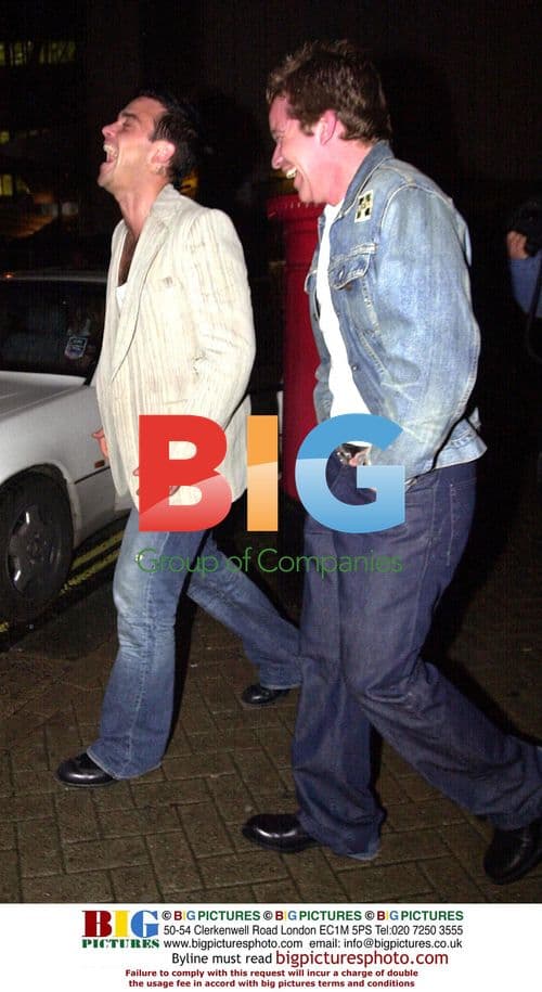 Robbie Williams Laughing After Dinner at Nobu