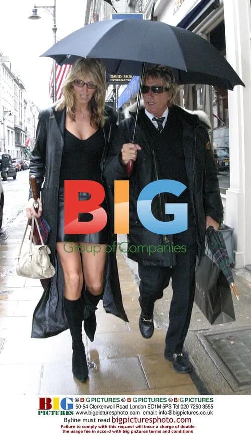 Rod Stewart and Penny Lancaster Shopping in London