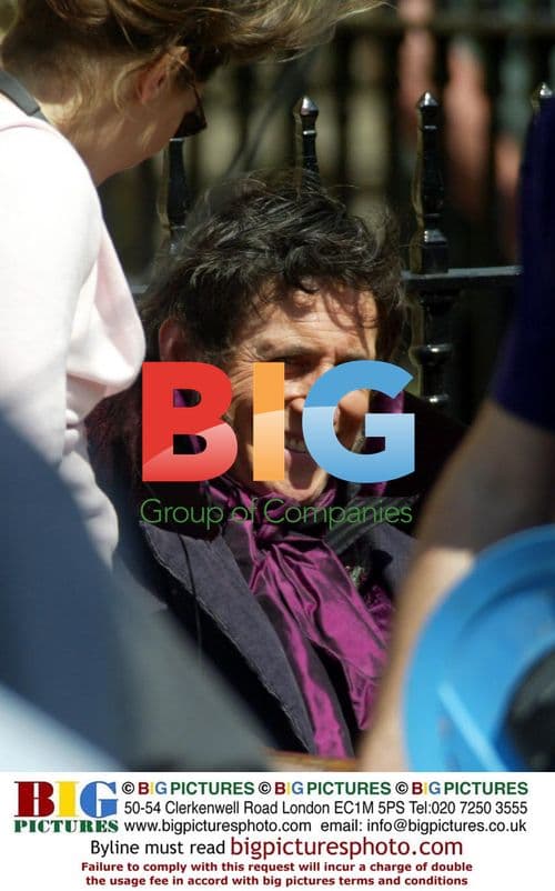 Gabriel Byrne on set of Vanity Fair in Bath