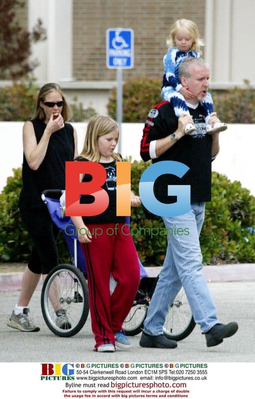 James Cameron and family out in Malibu