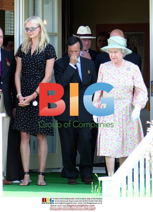Jodie Kidd with Queen Elizabeth at Polo Match