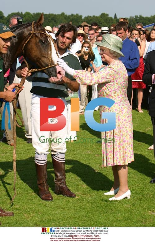 Queen Elizabeth at Guards Polo Club