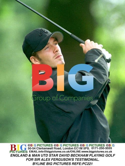 David Beckham Plays Golf for Sir Alex Ferguson Testimonial