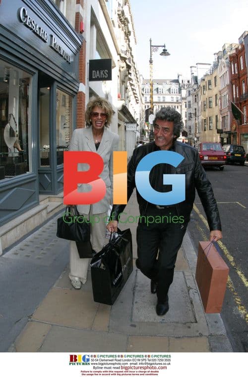 David Dickinson and Wife Lorne Lesley Out in London