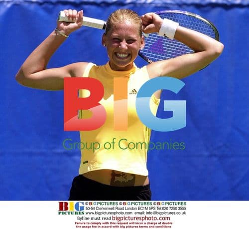 Anna Kournikova Celebrates Australian Open Win