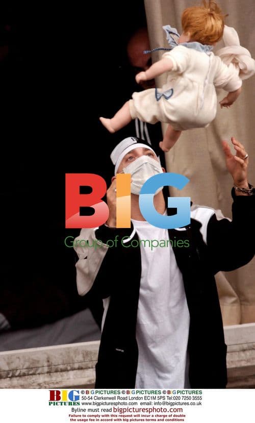 Eminem Impersonates Michael Jackson on Hotel Balcony