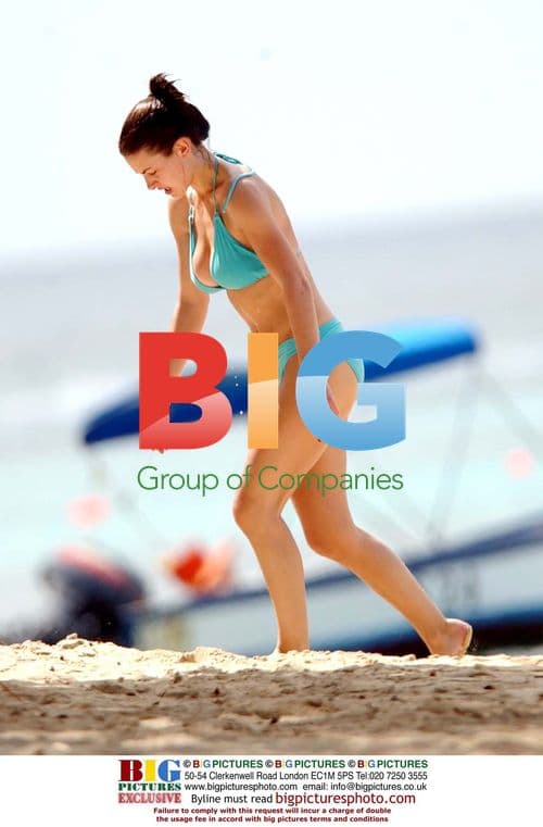 Kirsty Gallagher Bikini Sunbathing in Barbados