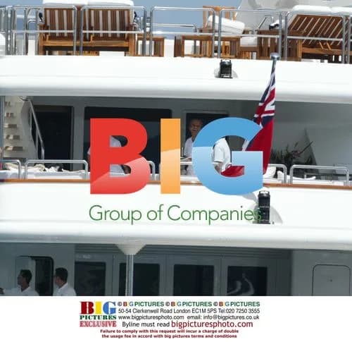 Philip Green relaxing on yacht