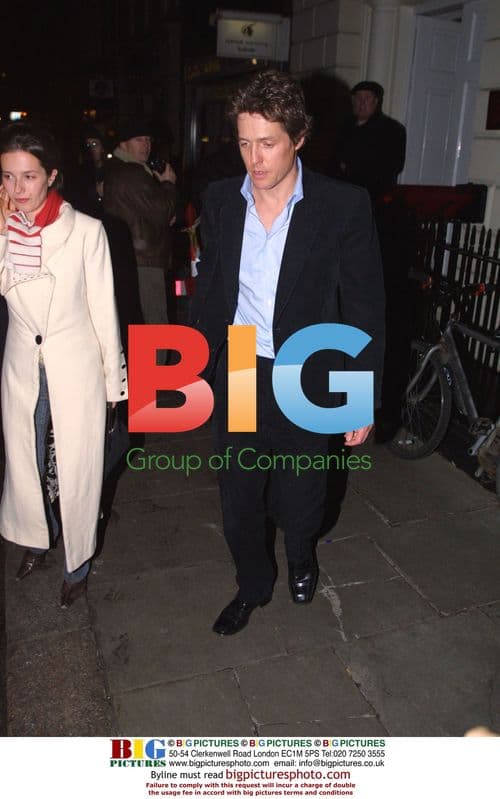 Hugh Grant and Female Friend at Sketch Club