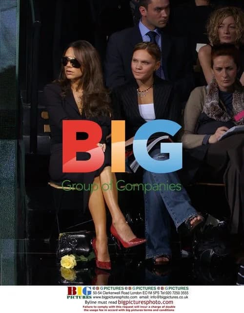 Posh Spice and Sister at Dolce & Gabbana Show