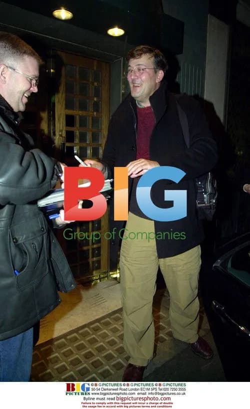 Stephen Fry Leaving Ivy Restaurant