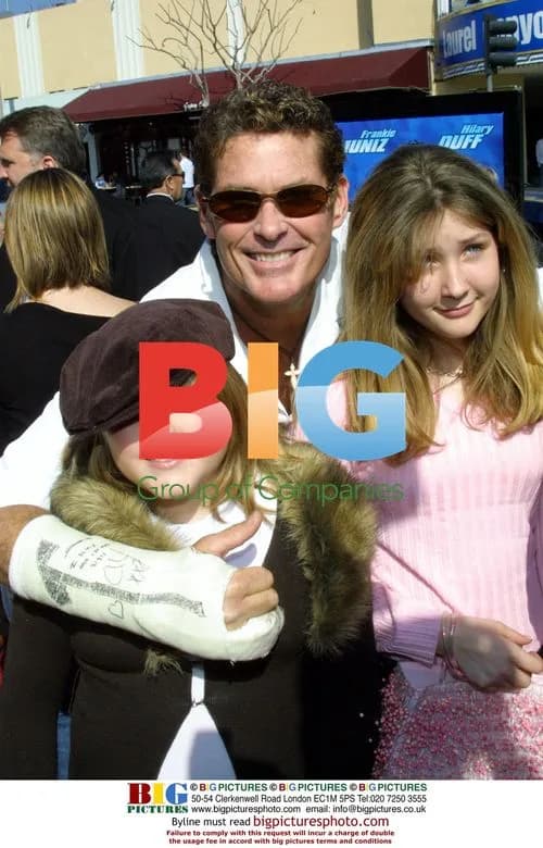 David Hasselhoff and Family at 'Agent Cody Banks' Premiere