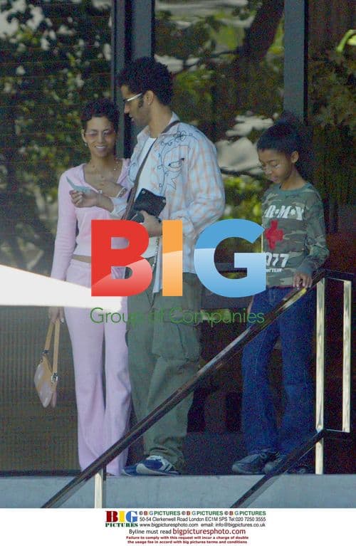 Halle Berry and Family Leaving Hotel