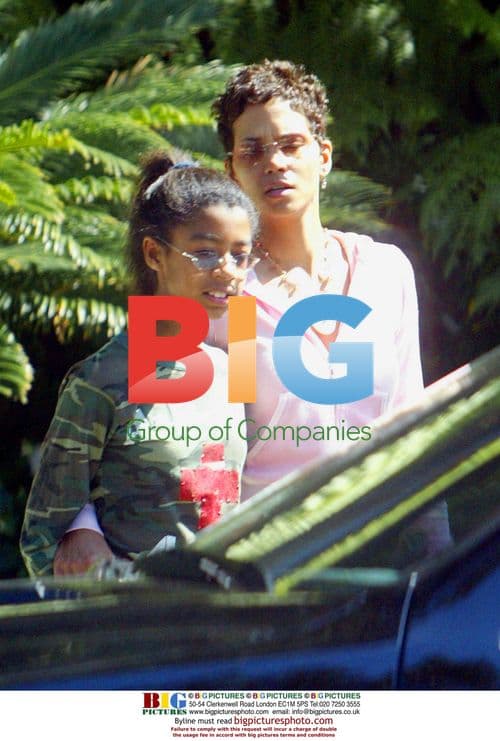 Halle Berry Leaves Hotel with Family