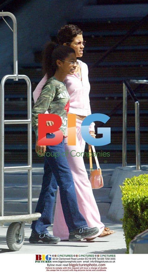 Halle Berry with daughter and husband