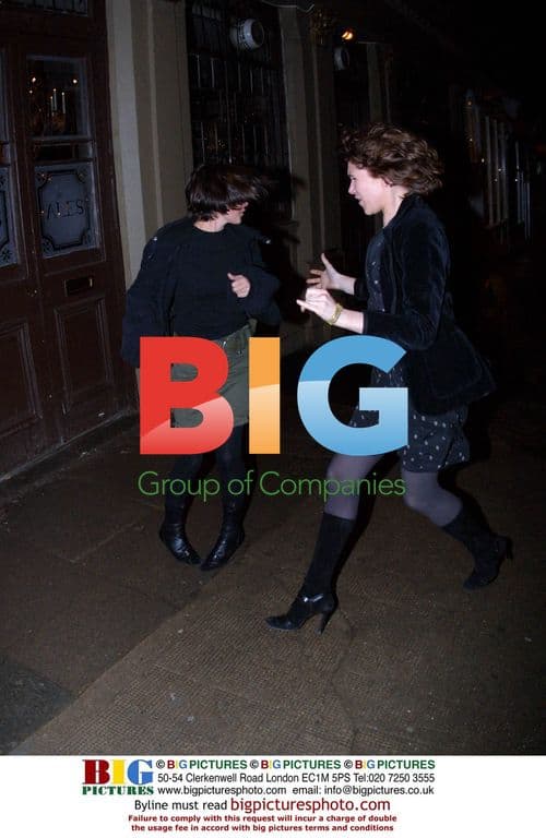 Actress Sadie Frost Camera Shy in London Pub