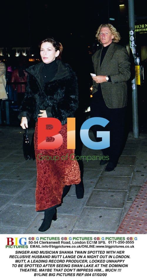 Shania Twain and Mutt Lange Spotted in London