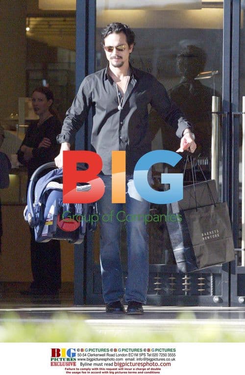 Benjamin Bratt and Family Shopping